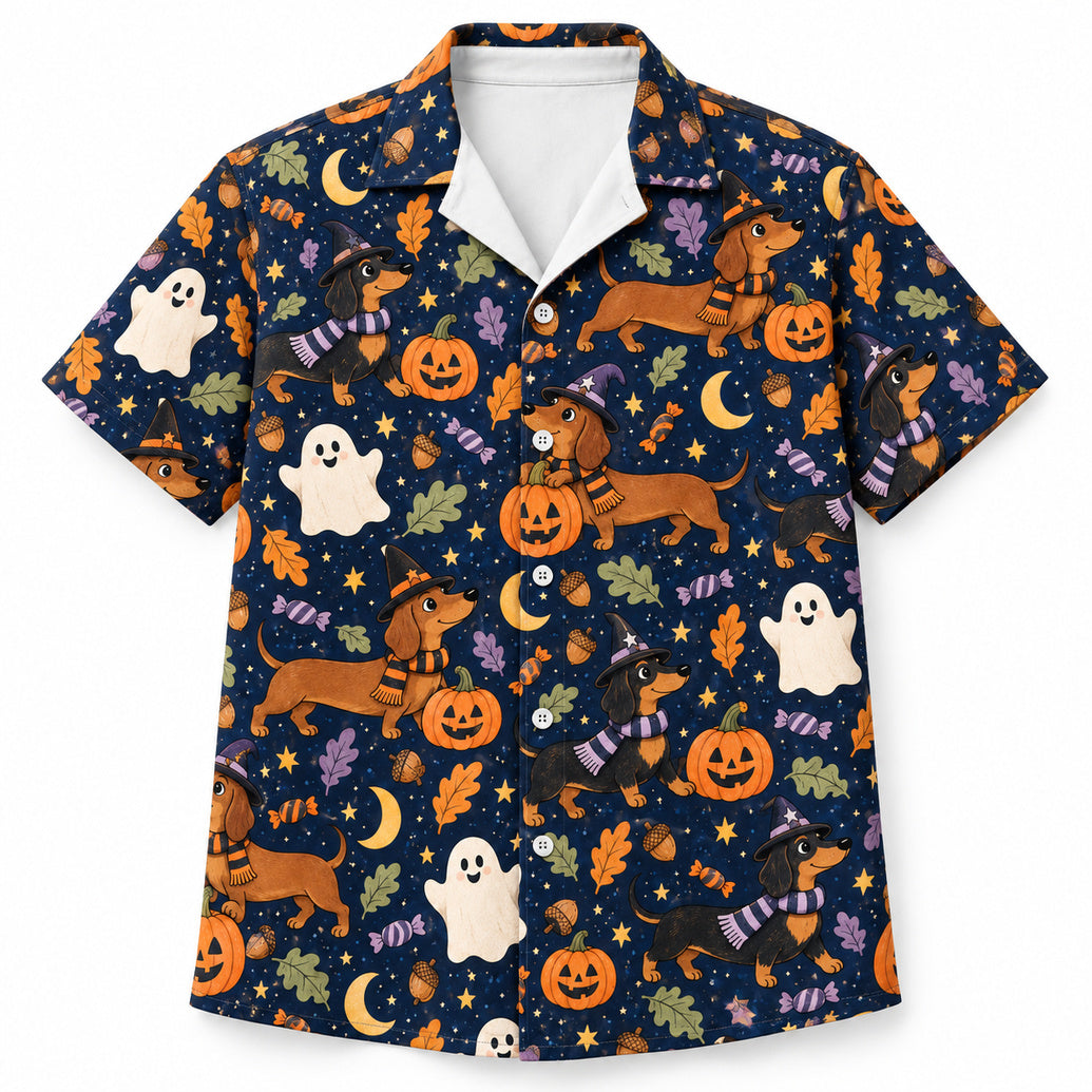 Moonlit Wiener Trick-or-Treat Hawaiian Shirt