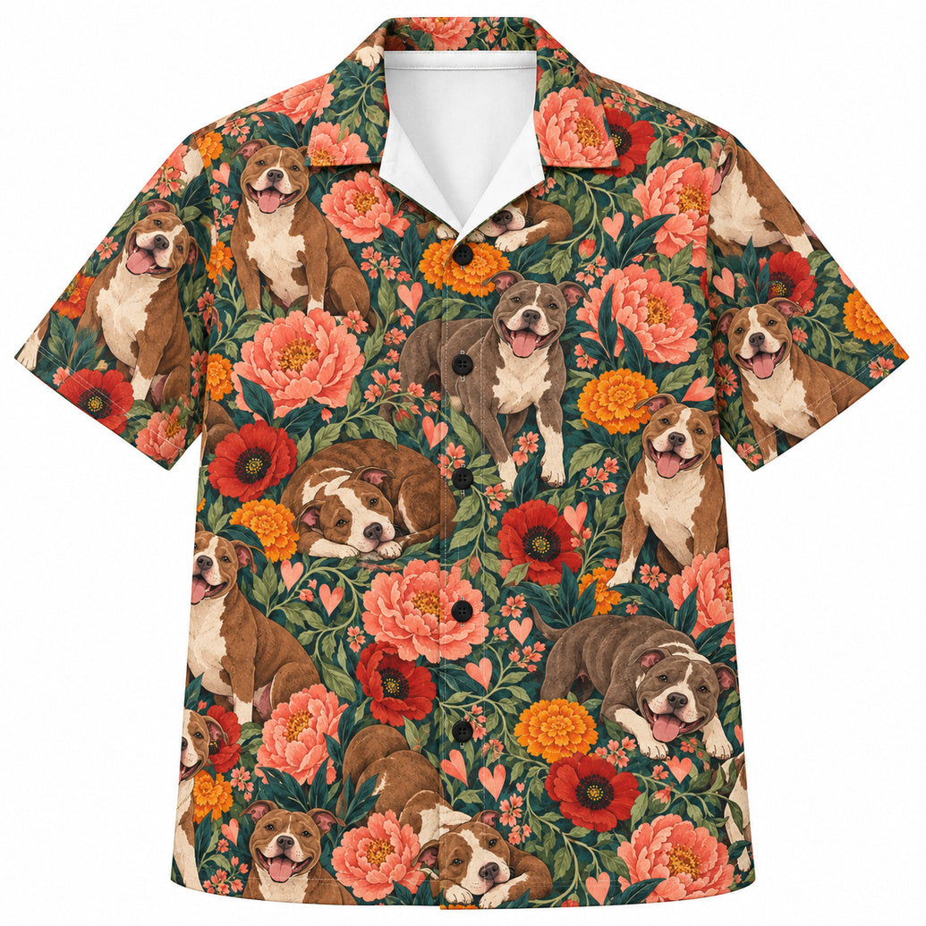 Pit Bull Heartgarden Bloom Hawaiihemd