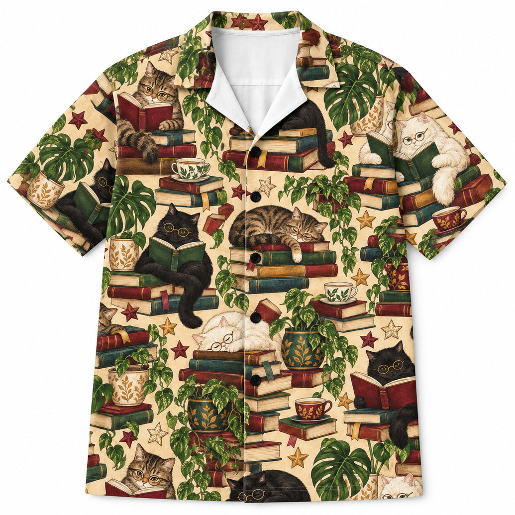 Purrfect Reading Nook Hawaïshirt