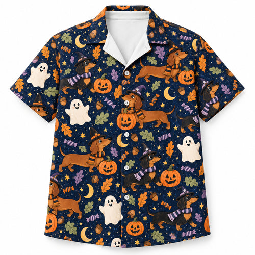 Moonlit Wiener Trick-or-Treat Hawaïshirt