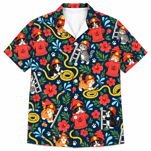 Whiskers at the Hydrant Hawaïshirt