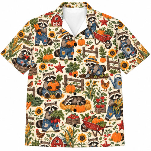 Patchwork Pumpkin Plot Hawaiihemd