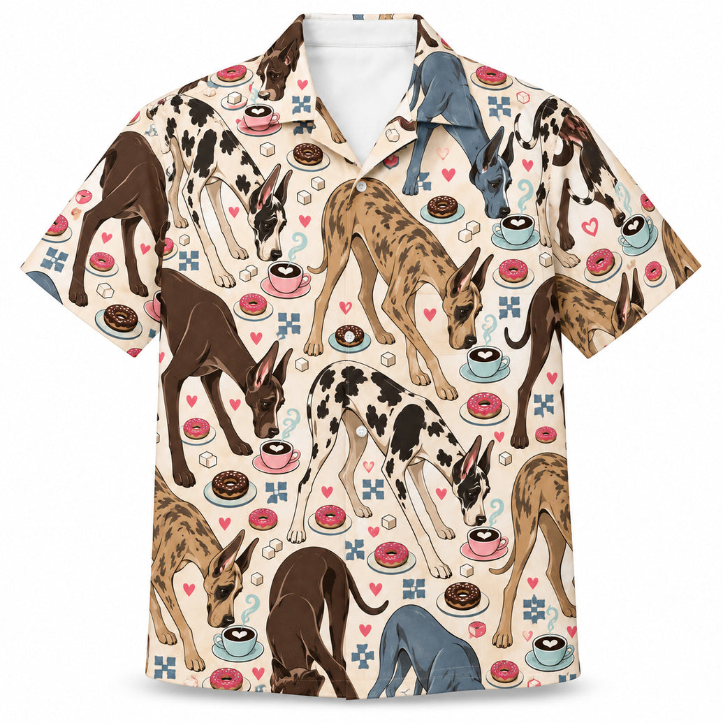 Great Dane Donut Counter Hawaïshirt