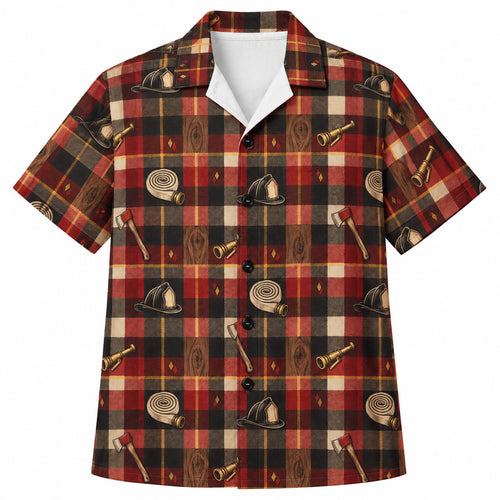 Lumberyard Firehouse Plaid Hawaiian Shirt