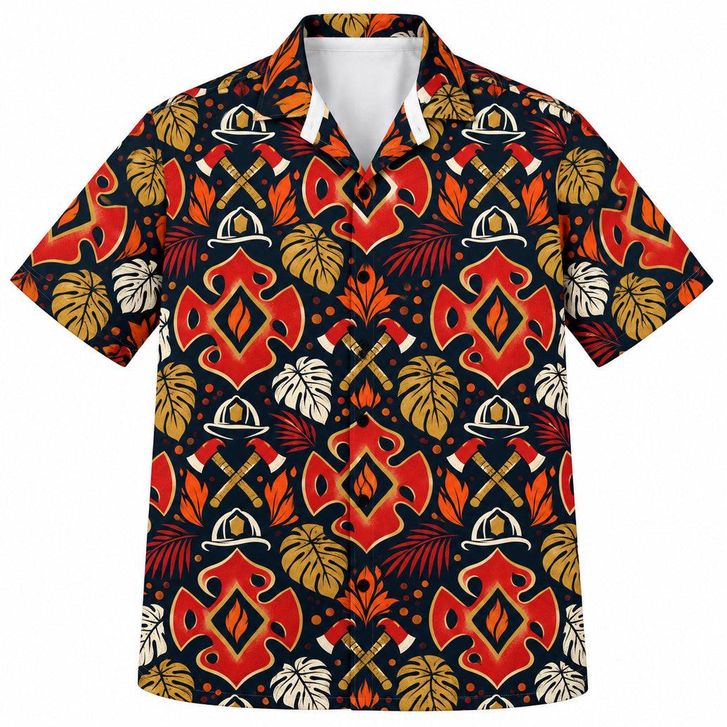 Four-Point Ember Crest Hawaiian Shirt