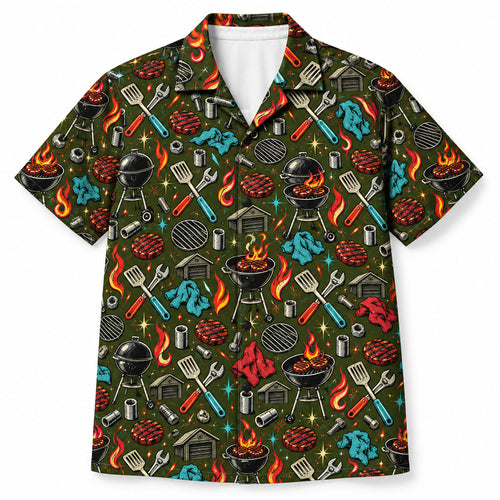 Wrenches & Weekend Grill Hawaiian Shirt