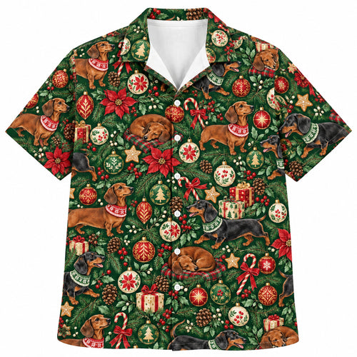 Dachshund Ornament Workshop Hawaiian Shirt