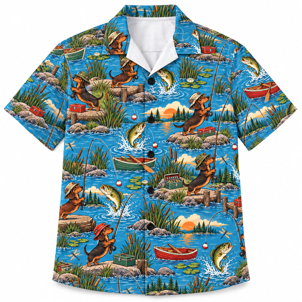 Reel Short, Fish Tall Hawaiihemd