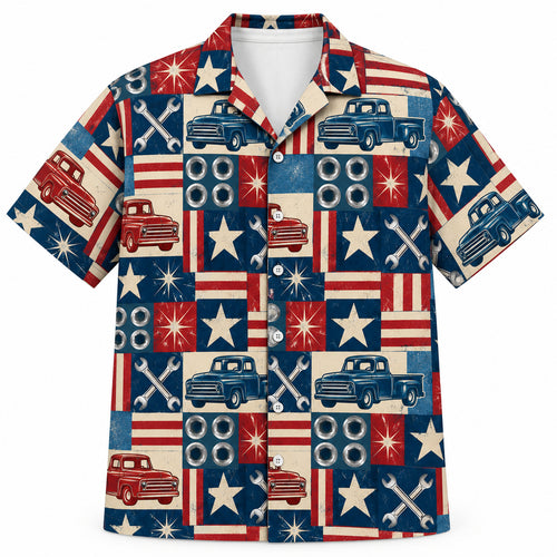 Stars, Stripes & Socket Sets Hawaiian Shirt