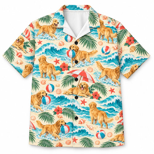 Golden Hour Retriever Shoreline Hawaïshirt