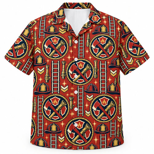 Hawaïshirt met Engine House Icons
