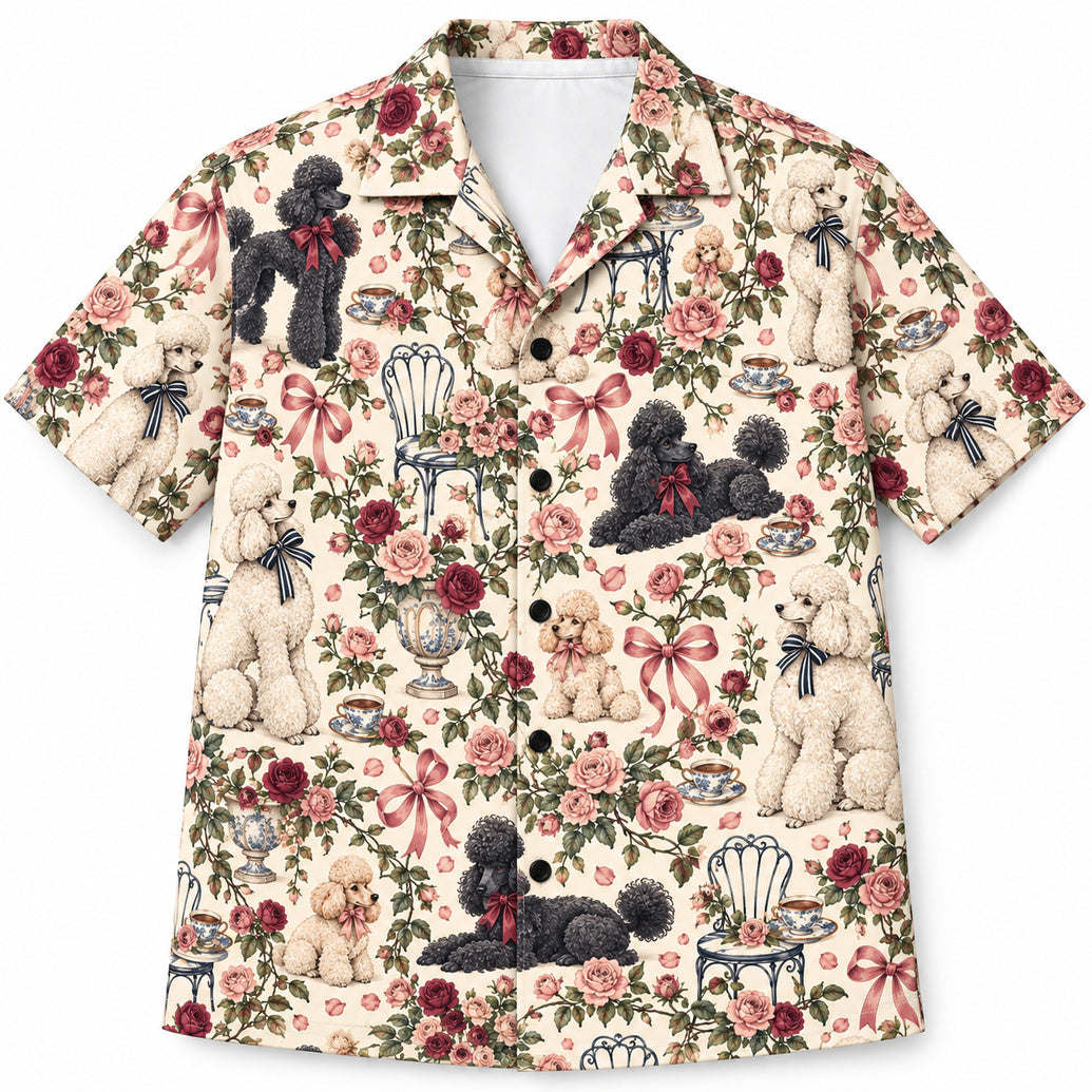 Poodle Rose Café Jardin Hawaïshirt
