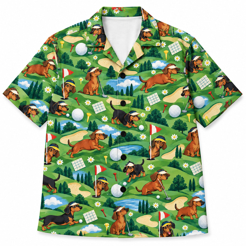 Fairway Sausage Dog Society Hawaiihemd