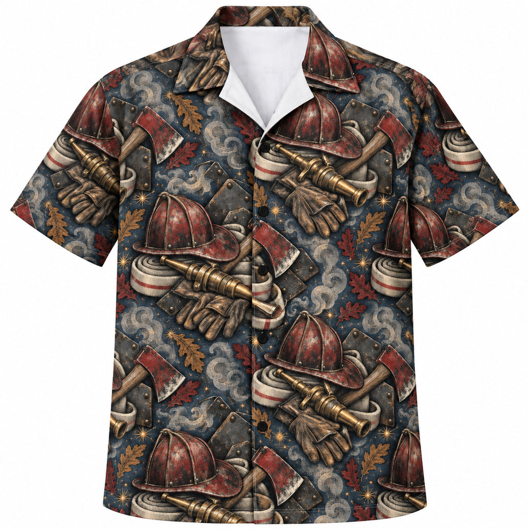 Hawaiihemd „Brass & Canvas Fire Tools“