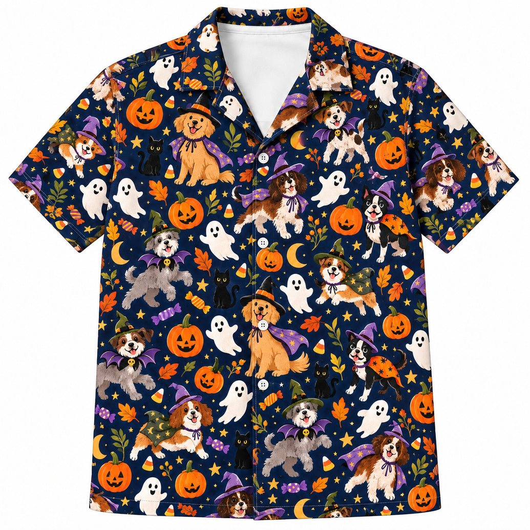 Moonlit Mutt Trick-or-Treat Hawaiihemd
