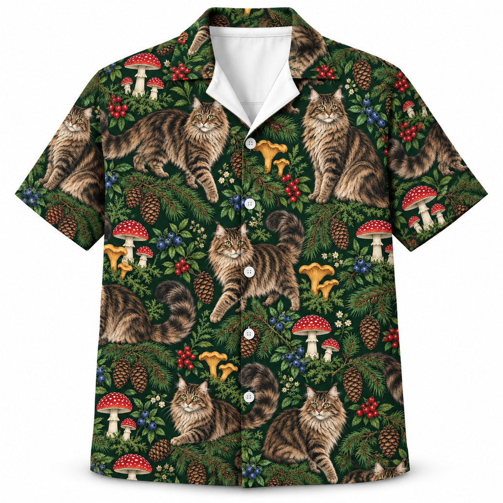Maine Coon Pinecone Ramble Hawaïshirt