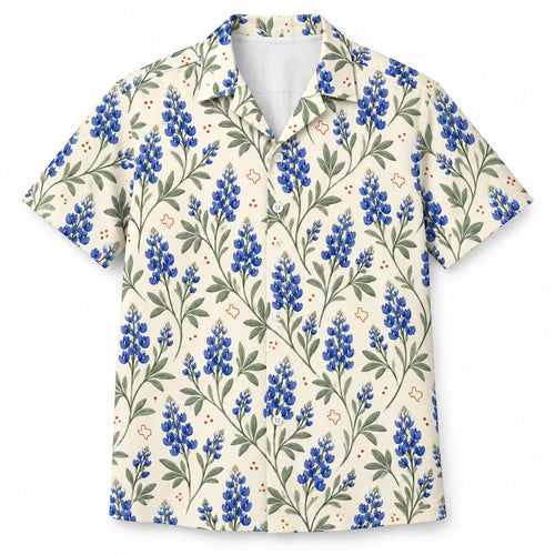 Texas Bluebonnet Breeze Hawaiian Shirt