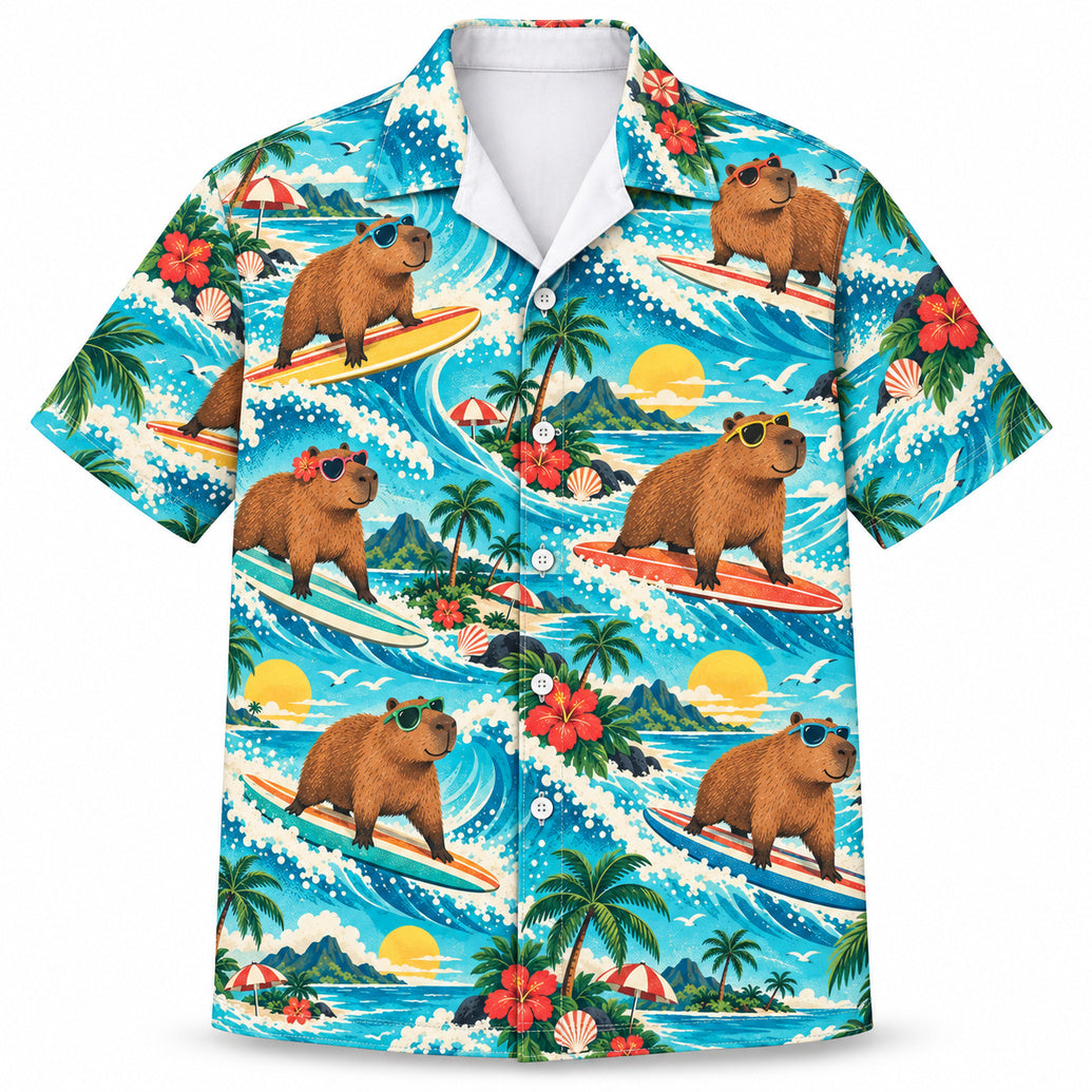 Boardwalk Capybara Breakers Hawaiian Shirt