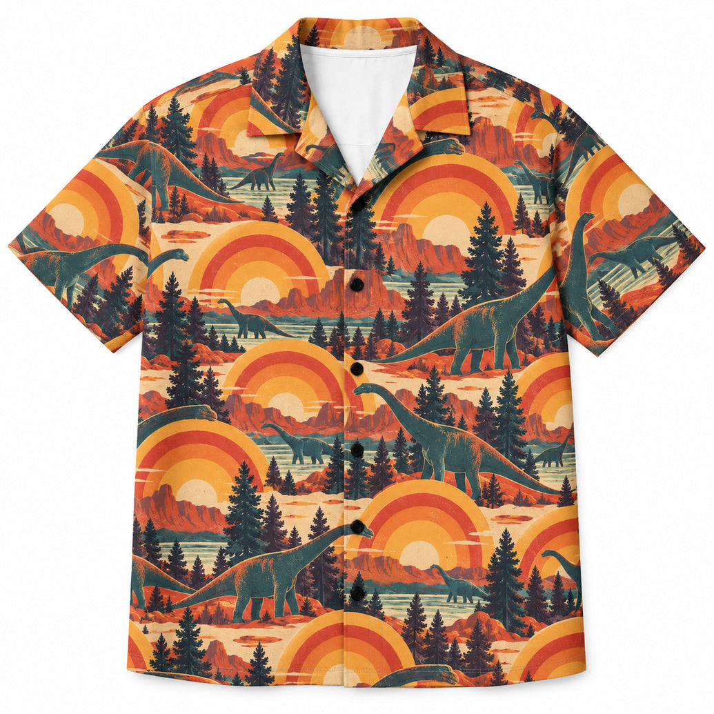Longneck Sunset Pines Hawaiian Shirt