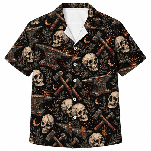 Forge Night Skullcrest Hawaiian Shirt