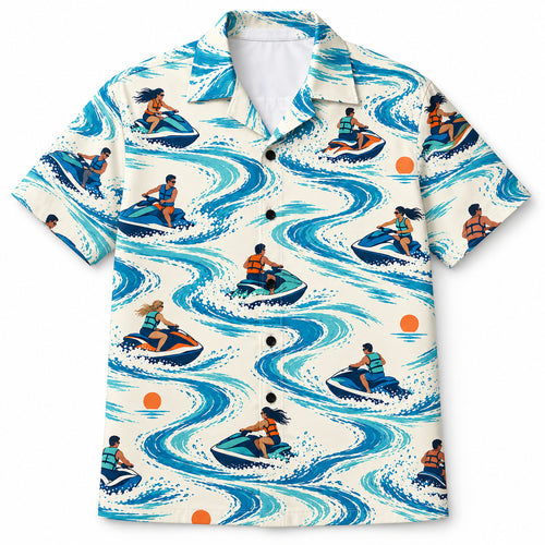 Weekend Wake Geometry Hawaiian Shirt