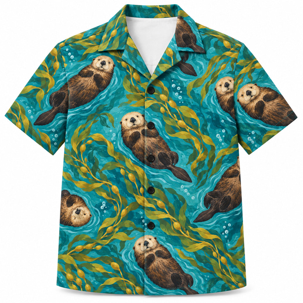 Otter Kelp Canopy Hawaiian Shirt