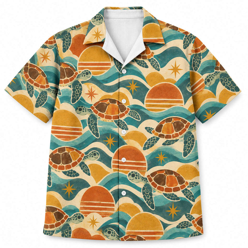 Seventies Turtle Sunblocks Hawaiian Shirt