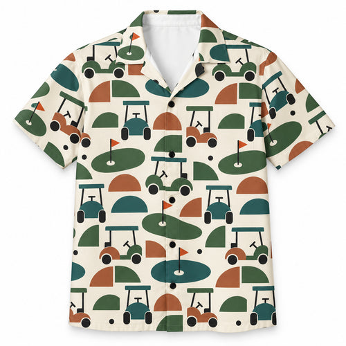 Green Geometry Caravan Hawaiian Shirt