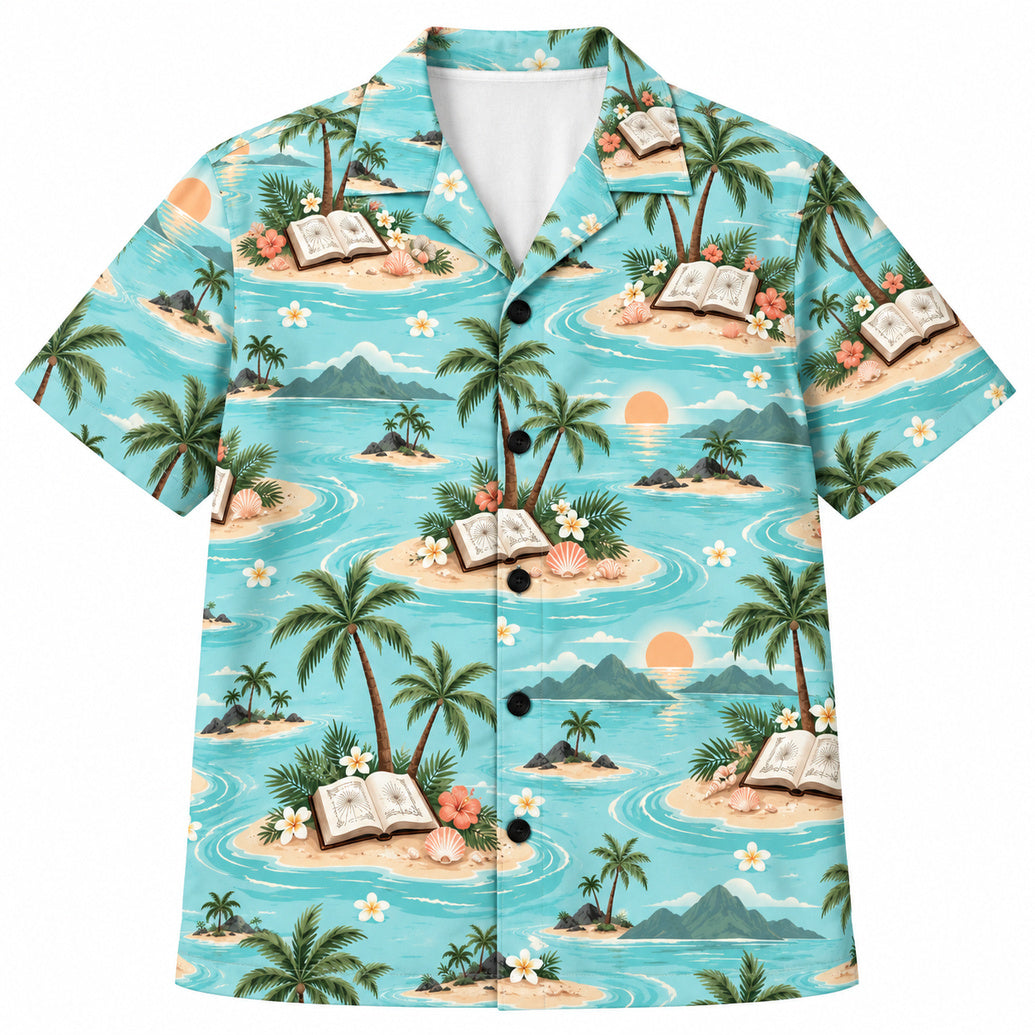 Quiet Isle Open Book Hawaiian Shirt