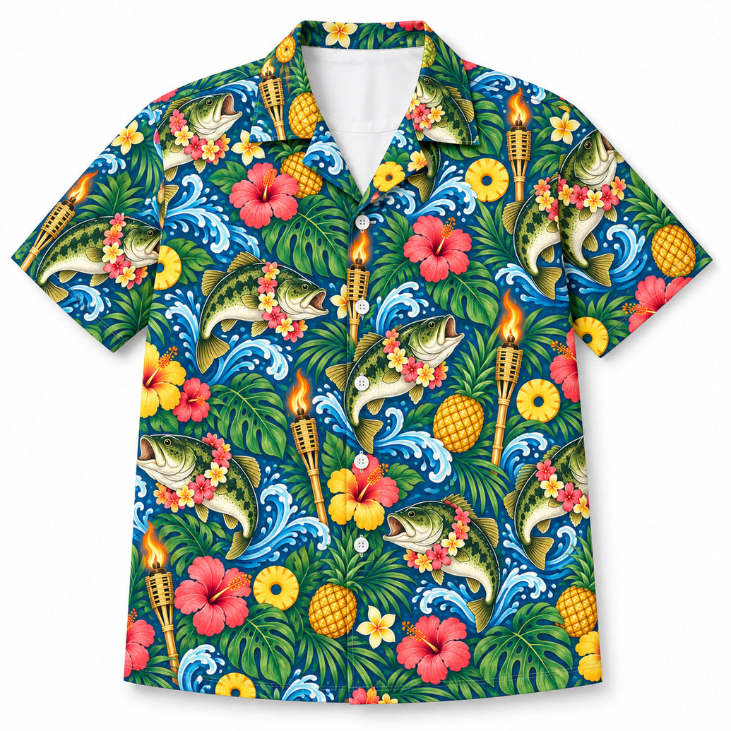 Bass Luau Lanterns Hawaiian Shirt