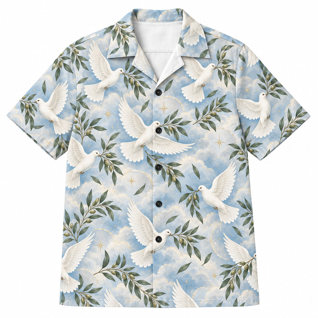 Olive Cloud Serenity Hawaiian Shirt