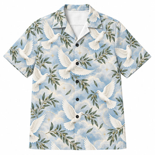 Olive Cloud Serenity Hawaiian Shirt