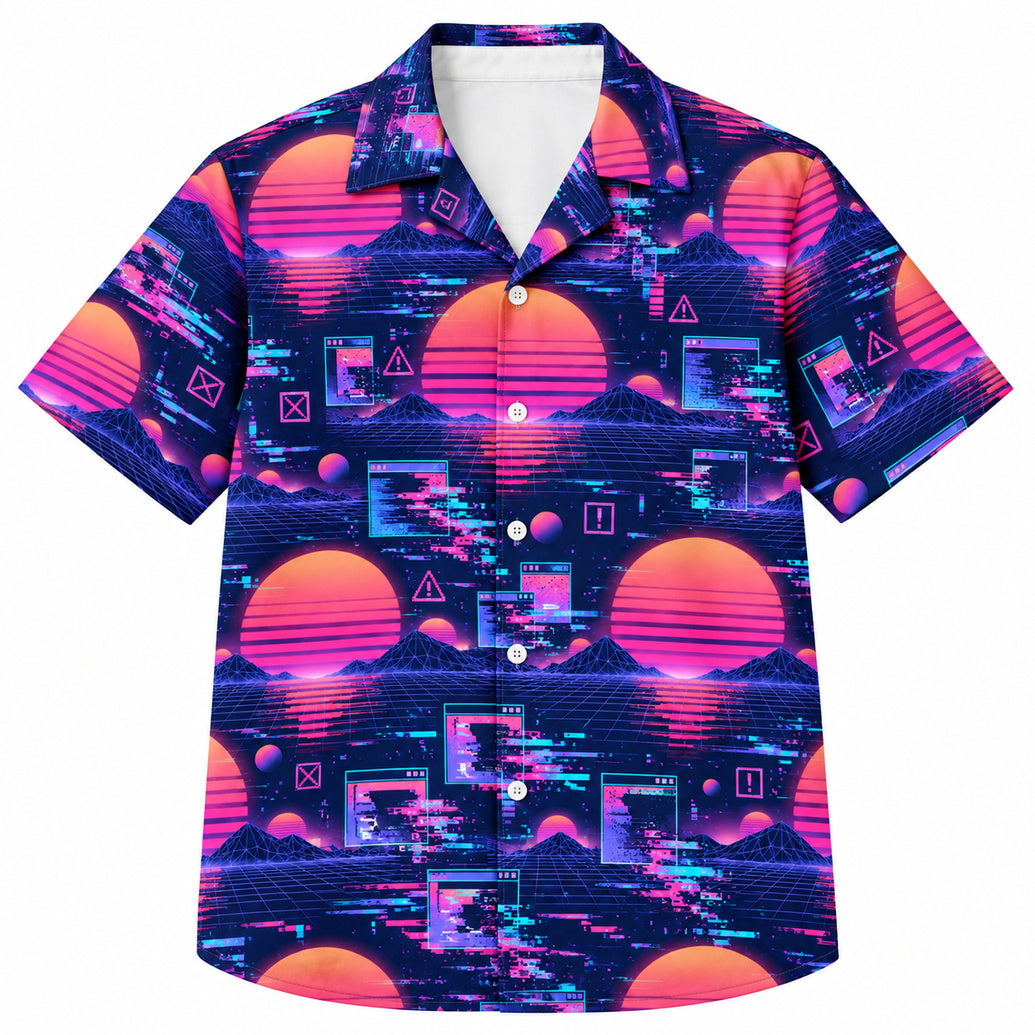 Neon Error Horizon Hawaiian Shirt