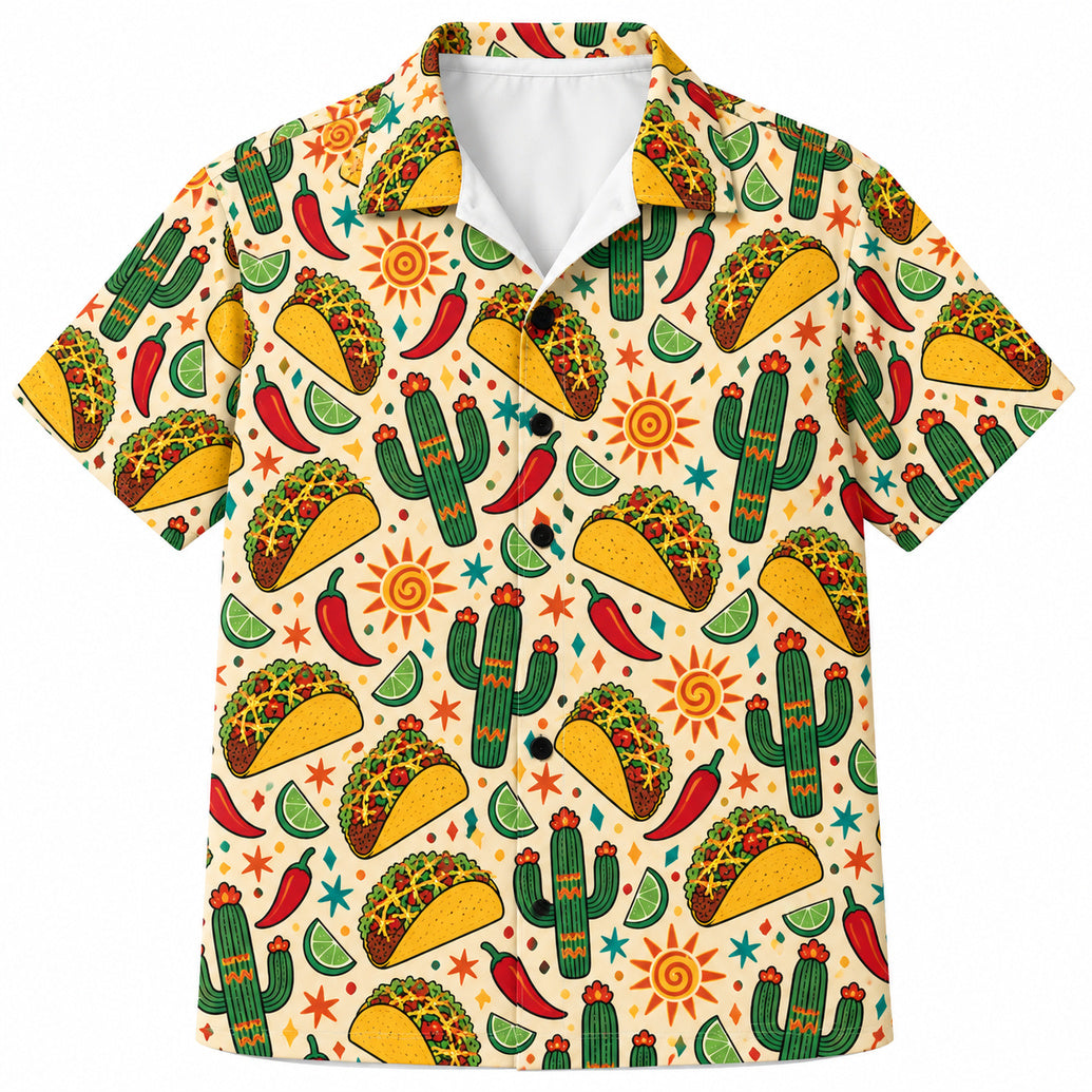 Saguaro Taco Fiesta Hawaiian Shirt