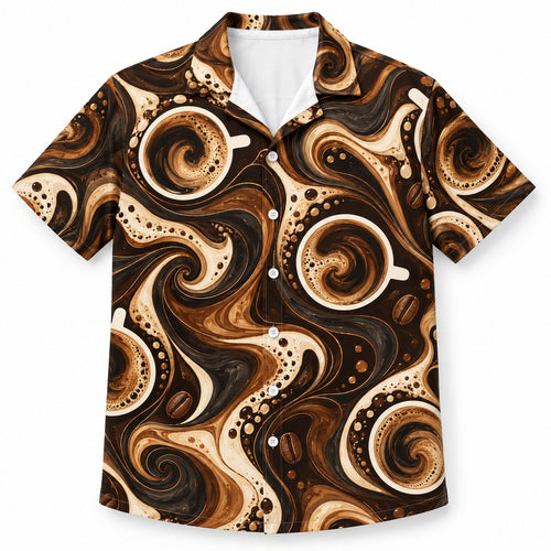 Crema Current Composition Hawaiian Shirt
