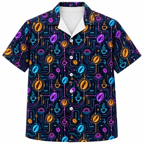 Caffeine Circuit Bloom Hawaiian Shirt