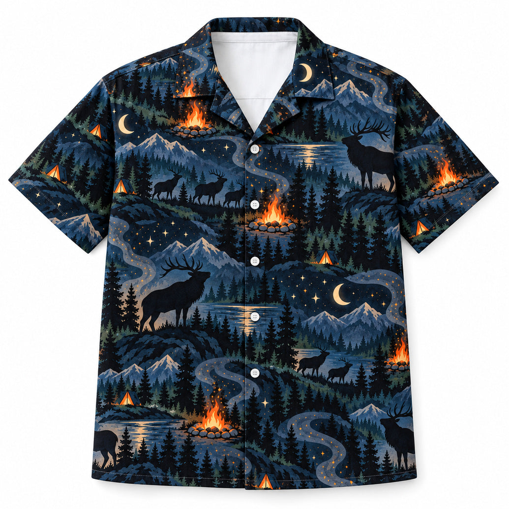 Ember Elk Nightwatch Hawaiian Shirt