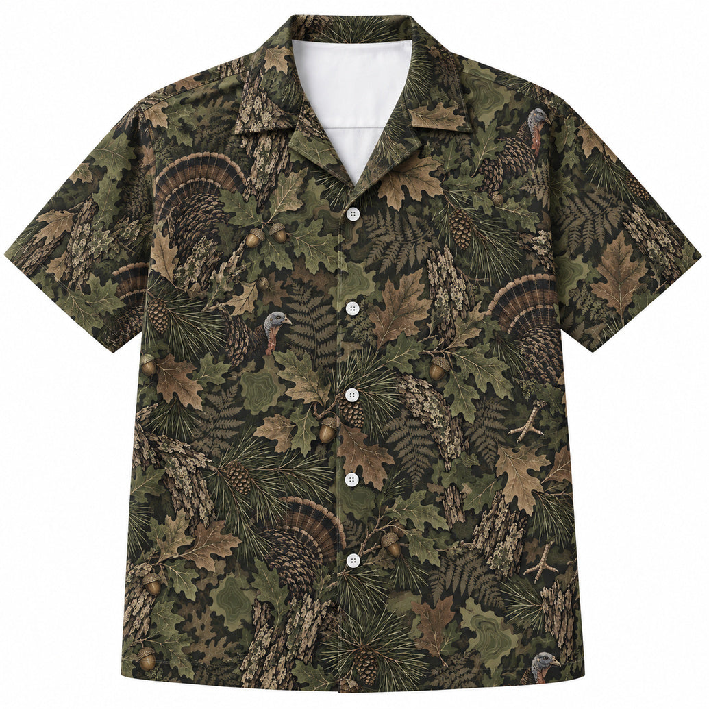 Timber Ghost Turkey Camo Hawaiian Shirt