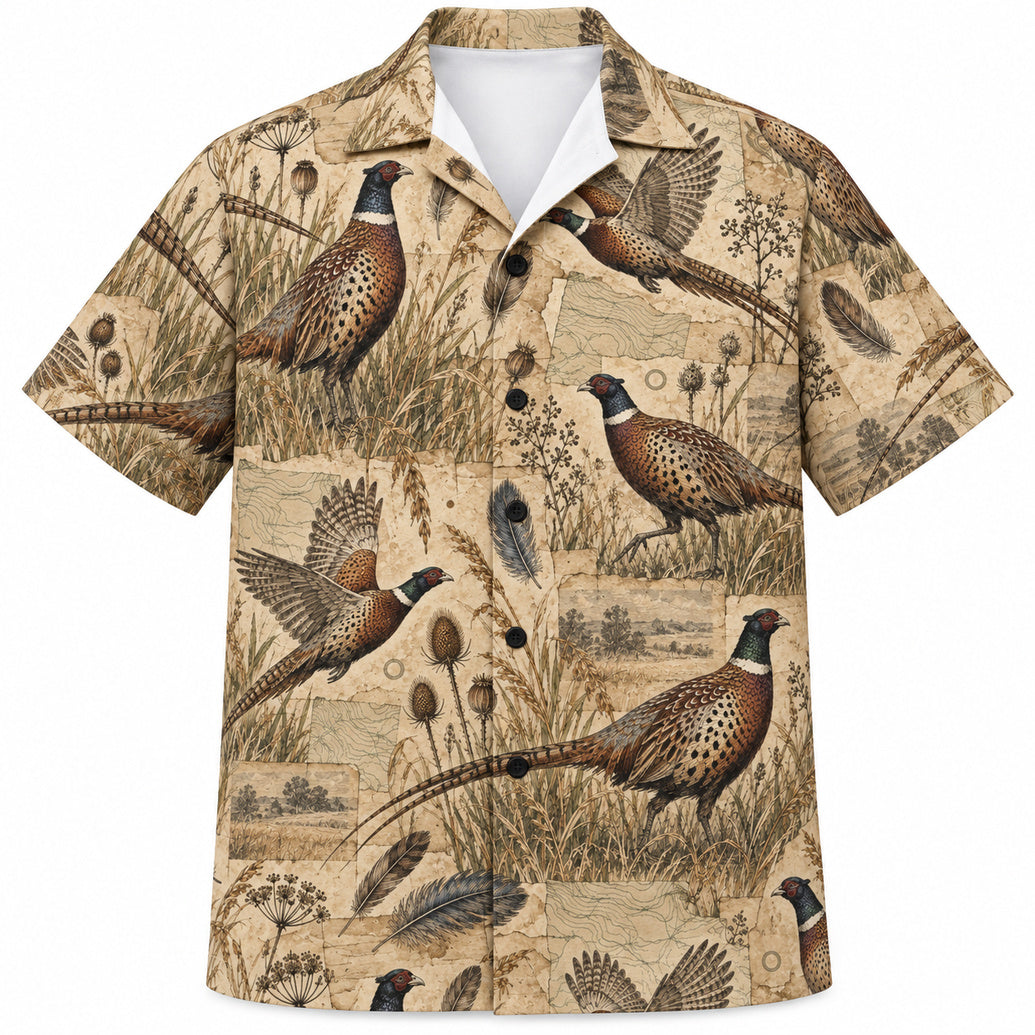 Parchment Pheasant Field Notes Hawaiian Shirt