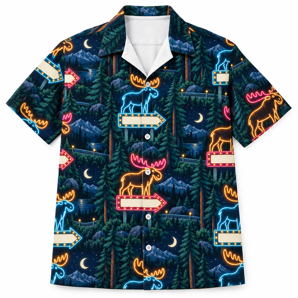 Moose Motel After Dark Hawaiian Shirt