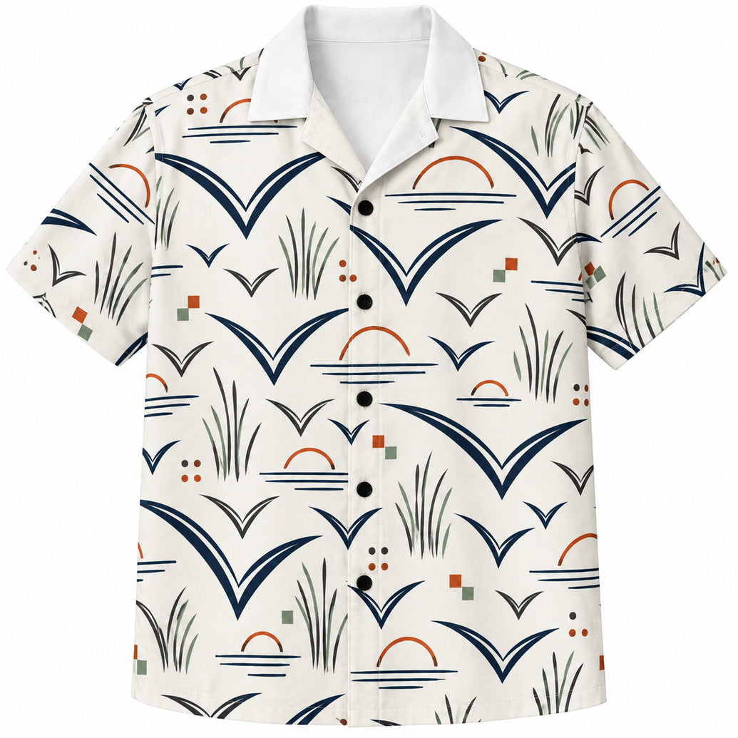 Flyway Linework Geometry Hawaiian Shirt