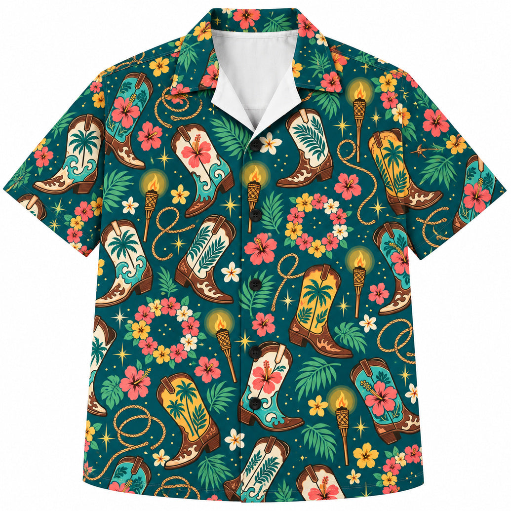 Tiki Boot Social Hawaiihemd
