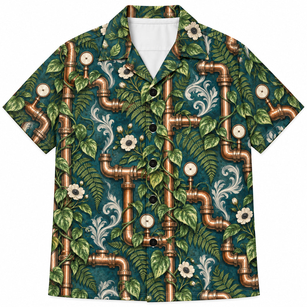 Hawaiihemd „Verdigris Vine Pipe Conservatory“