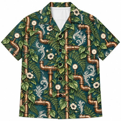 Hawaiihemd „Verdigris Vine Pipe Conservatory“