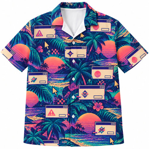 Sunset System Error Lagoon Hawaiihemd