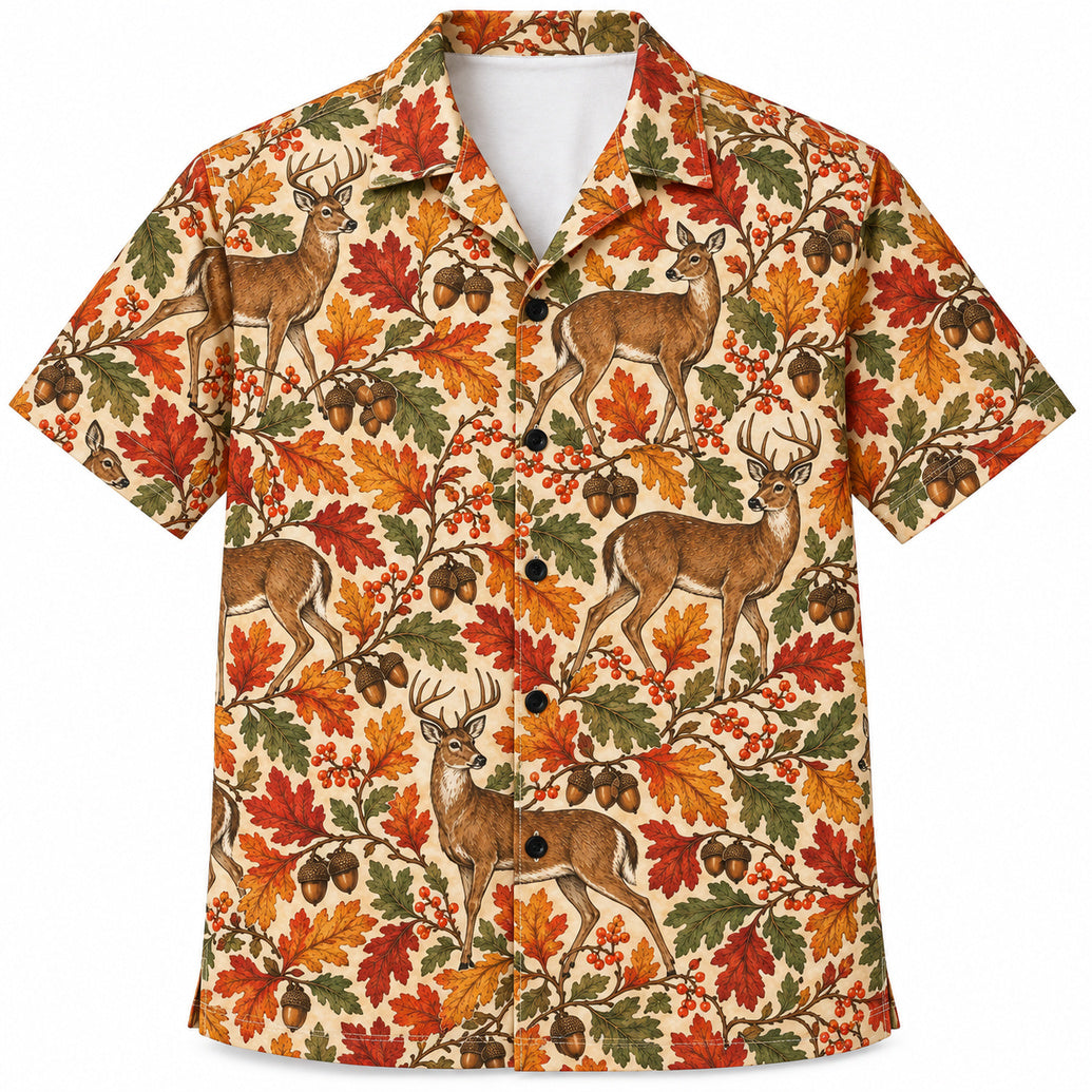 Whitetail Acornfall Hawaiihemd