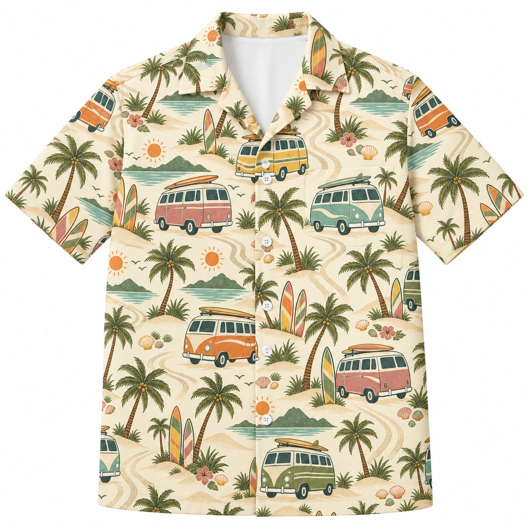Hawaiihemd „Sunset Surf Van Caravan“