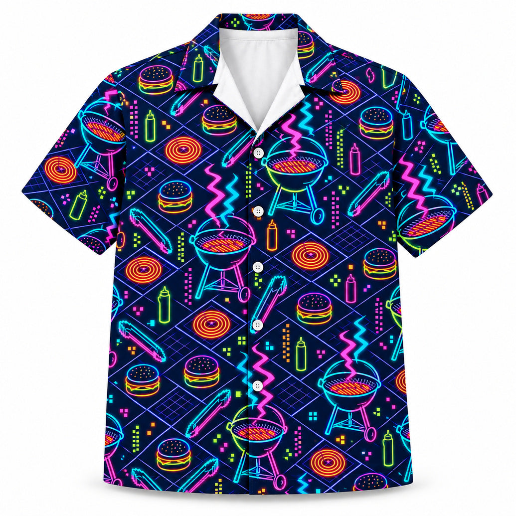 Hawaïshirt met elektrisch grillrooster