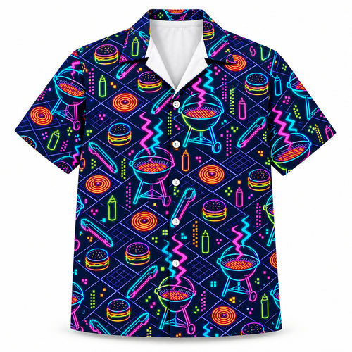 Hawaïshirt met elektrisch grillrooster