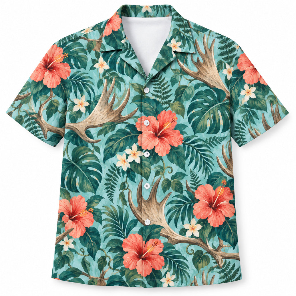Hawaiihemd Hibiscus Antler Canopy